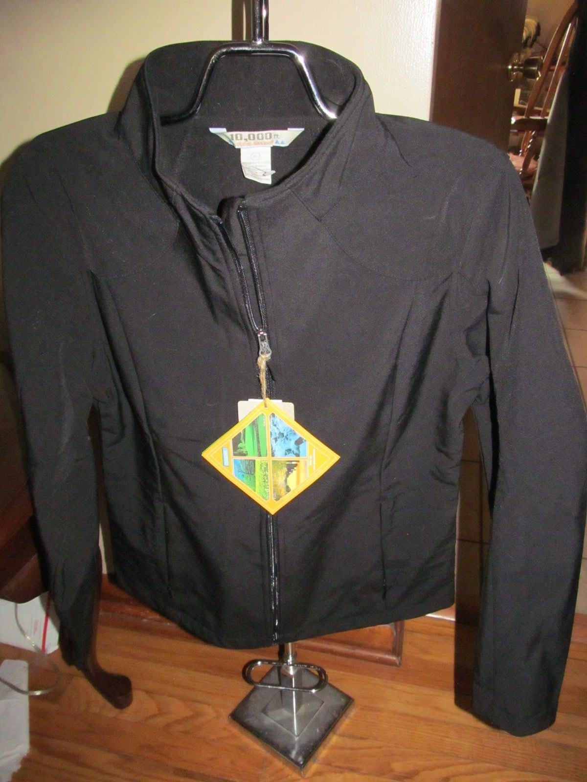 Women’s 10.000 Feet Above Sea level Comtex Black Zip Jacket Size M NWT