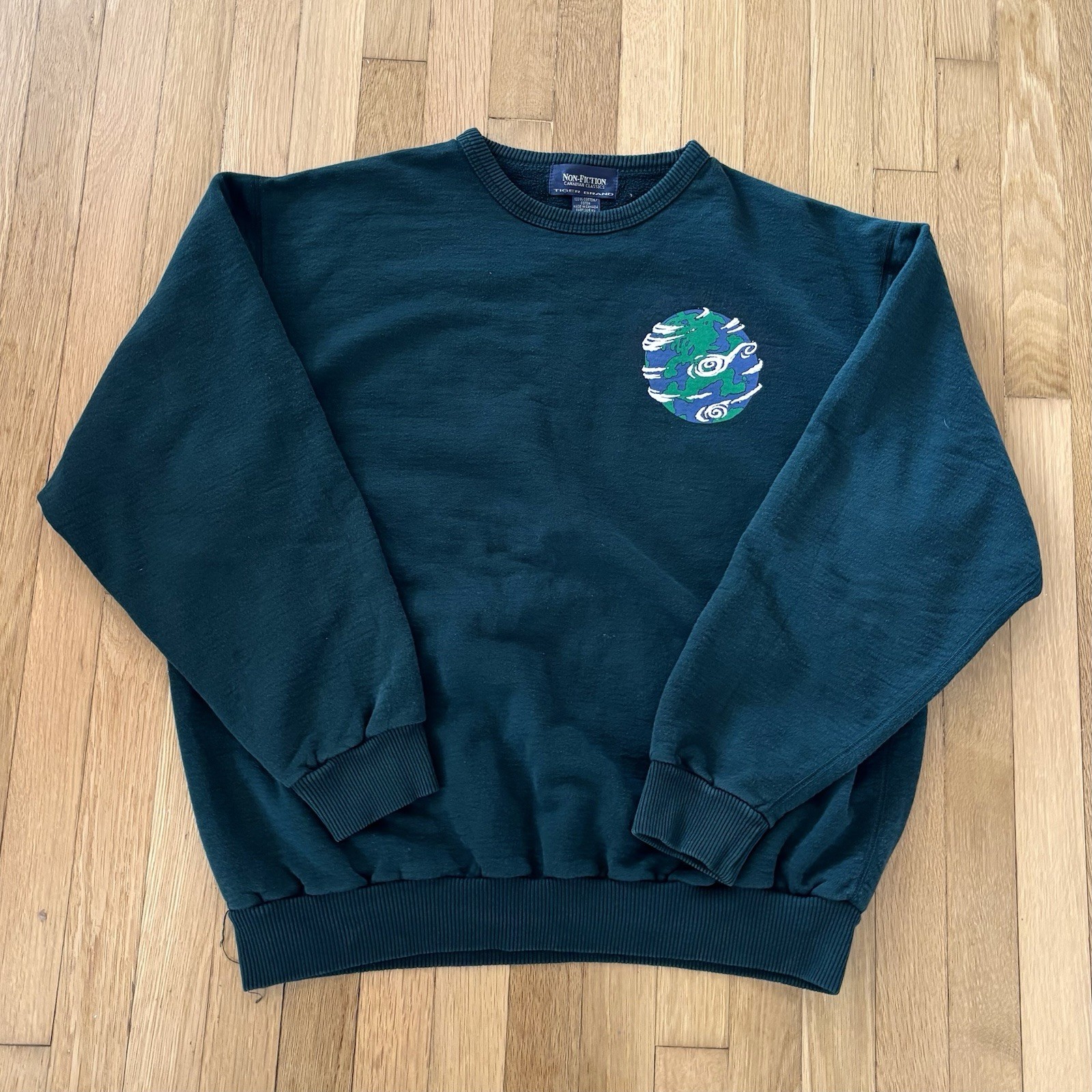 90s Canada Peace Love Sweatshirt Mens Large Graphic Vintage Retro Crewneck