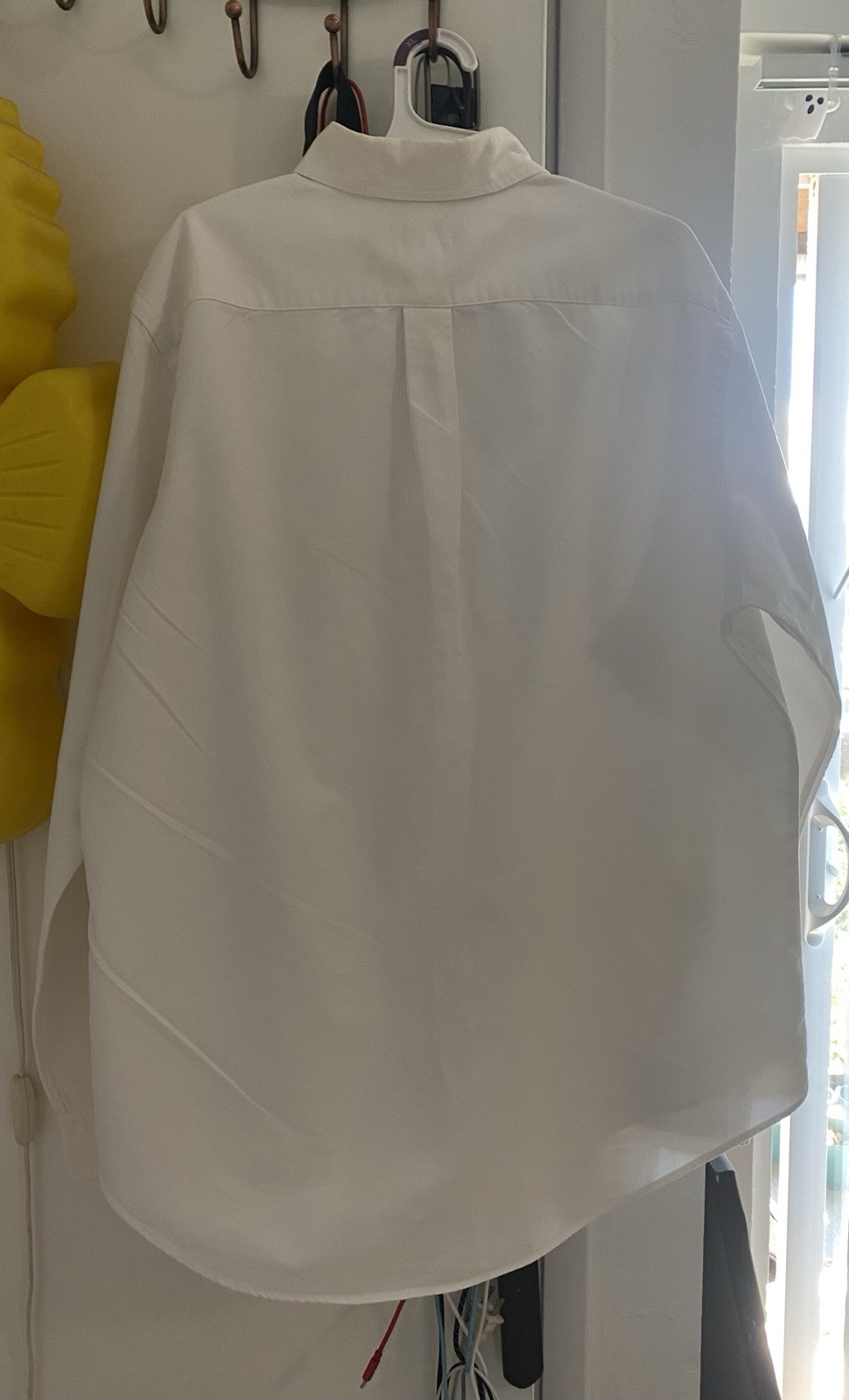 Ralph Lauren Men’s L White Classic Fit Button-Down Cotton Dress Shirt Logo