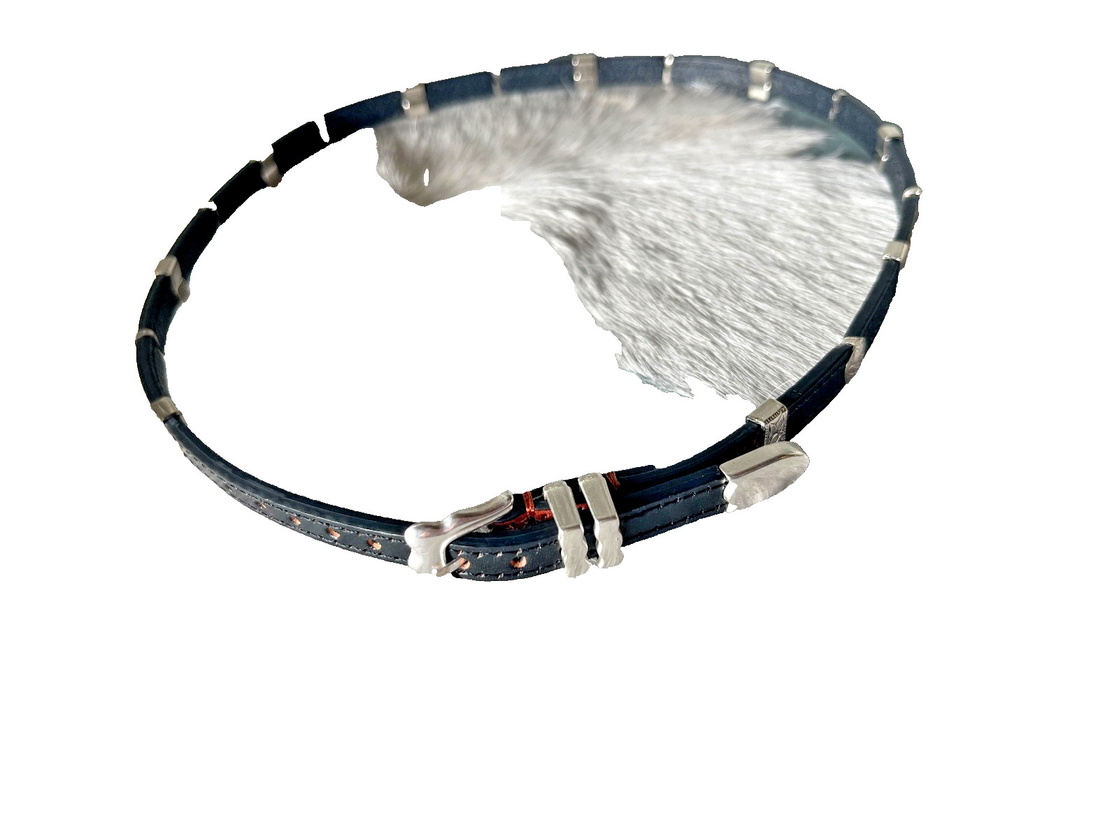 Western Unisex Hatband 27.5 x 3/8 in Leather Concho Belted Cowboy Rodeo Horse BB