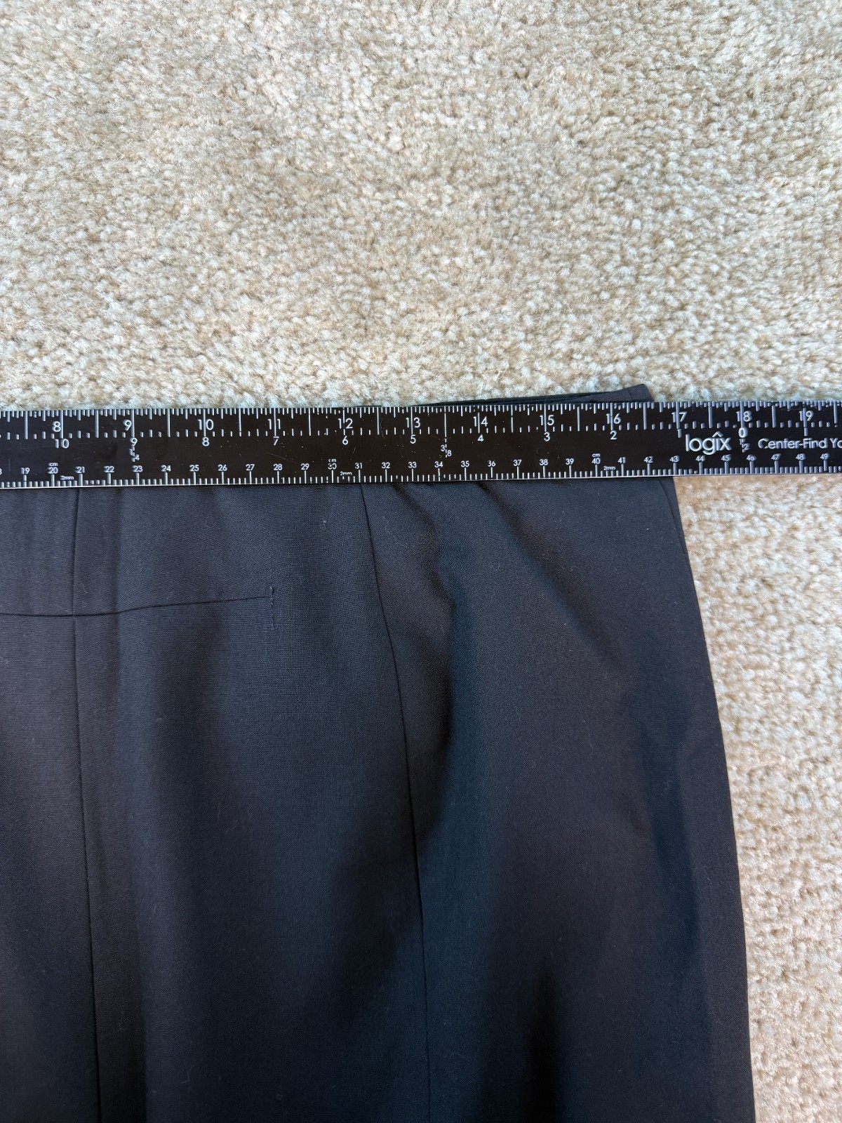 The Limited Skirt Size 8 Black Buttons Knee Length Pencil Lined Slit D277