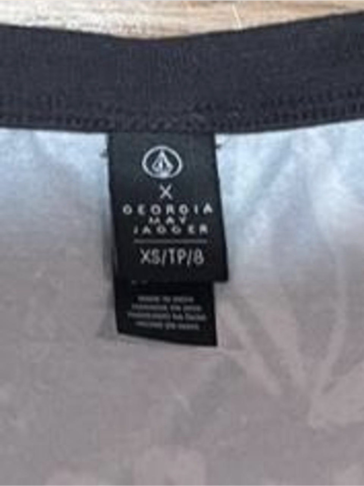 Rare Volcom x Georgia May Jagger Black/White Graffiti Bodycon Tank Dress XS/TP/8