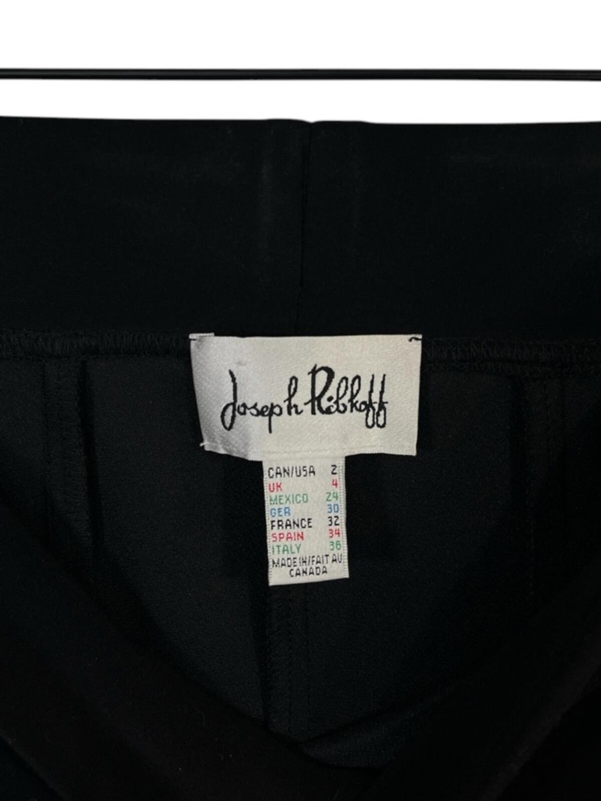 Joseph Ribkoff Classic Straight Pant in Black Size 2 Pull On 27.5” Inseam