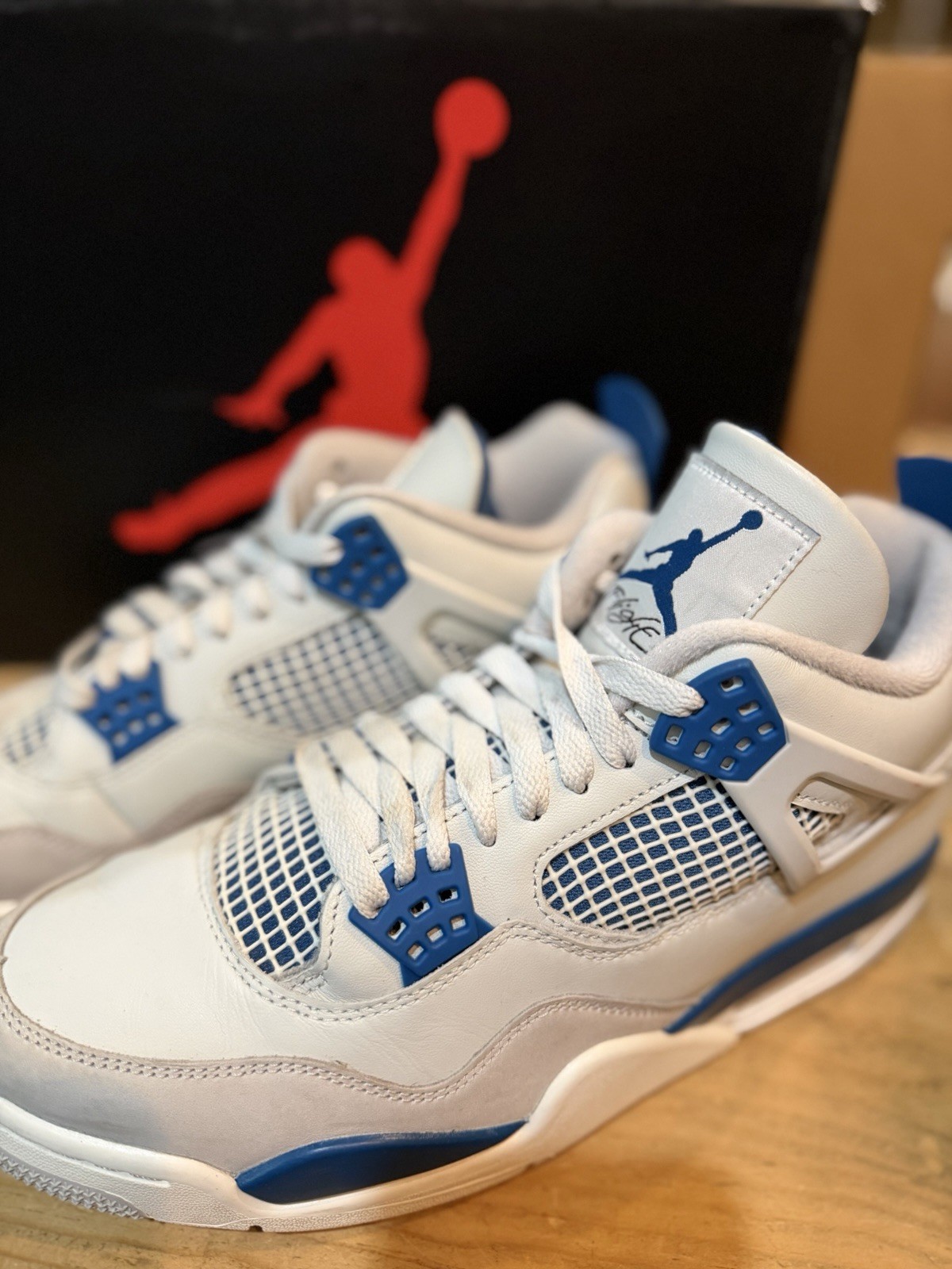 New Air Jordan 4 Military Blue 2024 Sneakers FV5029-141 Men’s Size 11