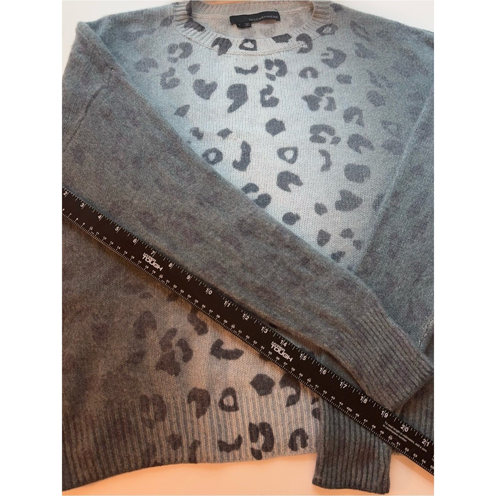 💙🐆 360 Cashmere • Blue Gray Fog Leopard • 100% Cashmere