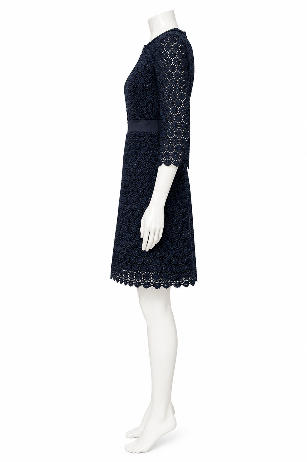 Diane von Furstenberg Nolly black lace dress (cotton crochet) US 4 UK 8