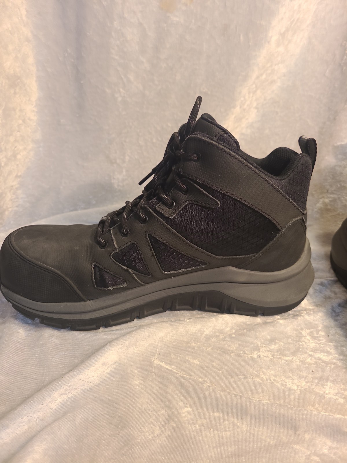 Merrell Fullbench Speed Mid Carbon Fiber Work Boots, Black, Men’s 8.5M