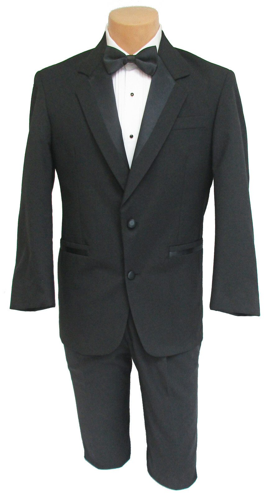 Men’s Black Tuxedo Jacket Two Button with Satin Notch Lapels Clearance Sale