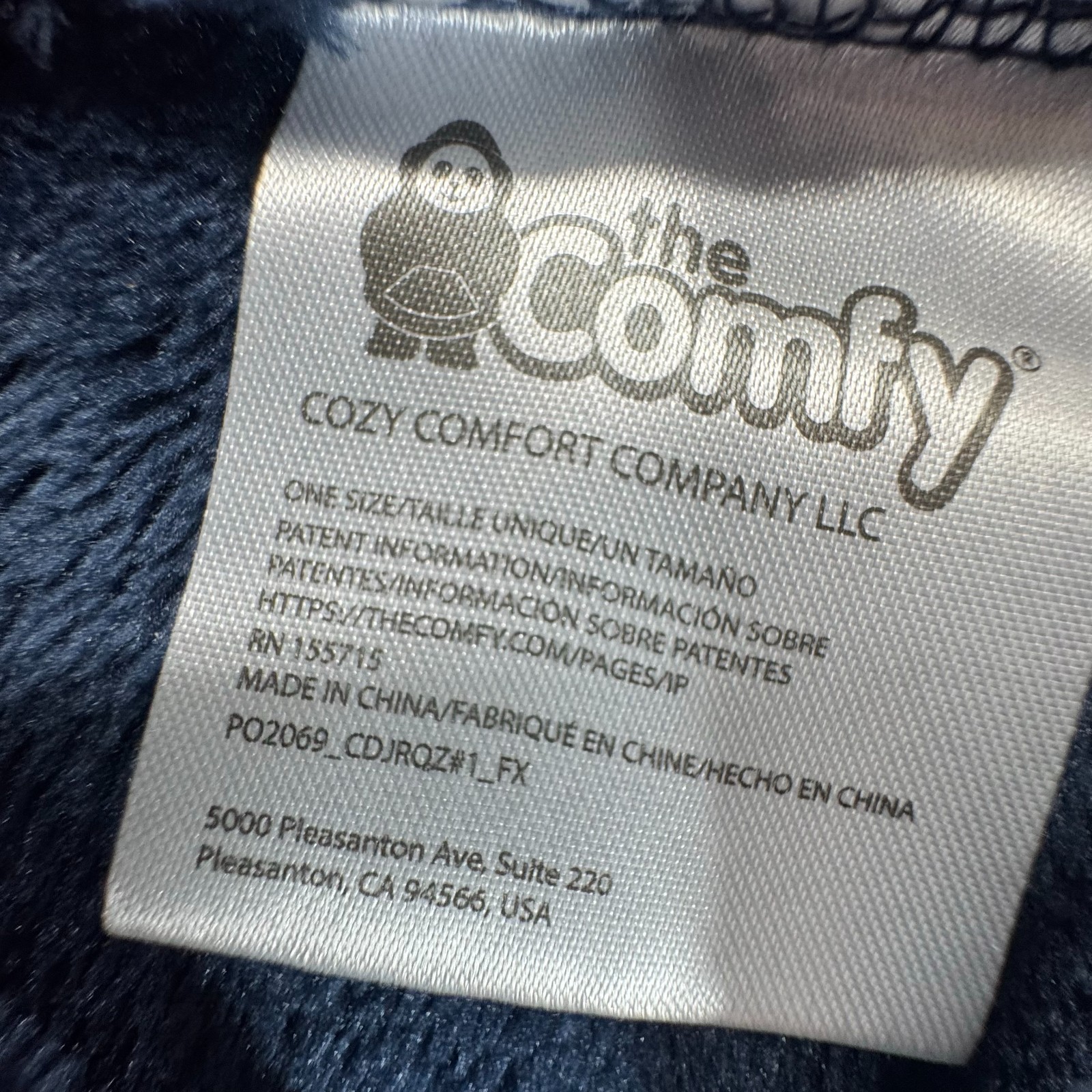 The Comfy Womens Dream Lite Quarter-Zip Wearable Blanket Sweatshirt Blue Size OS