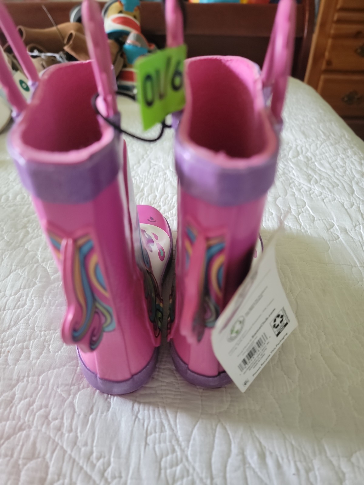Members Mark Unicorn Rain Boots Size 9/10 Waterproof Rubber