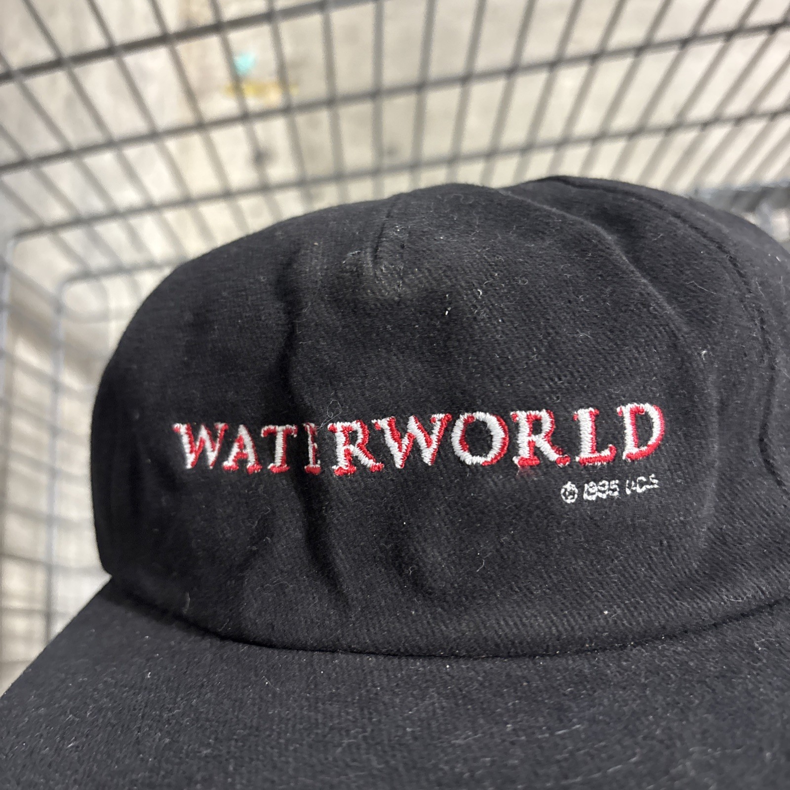 Vintage 1995 Waterworld Movie Embroidered Logo Snapback Hat Cap Headgear