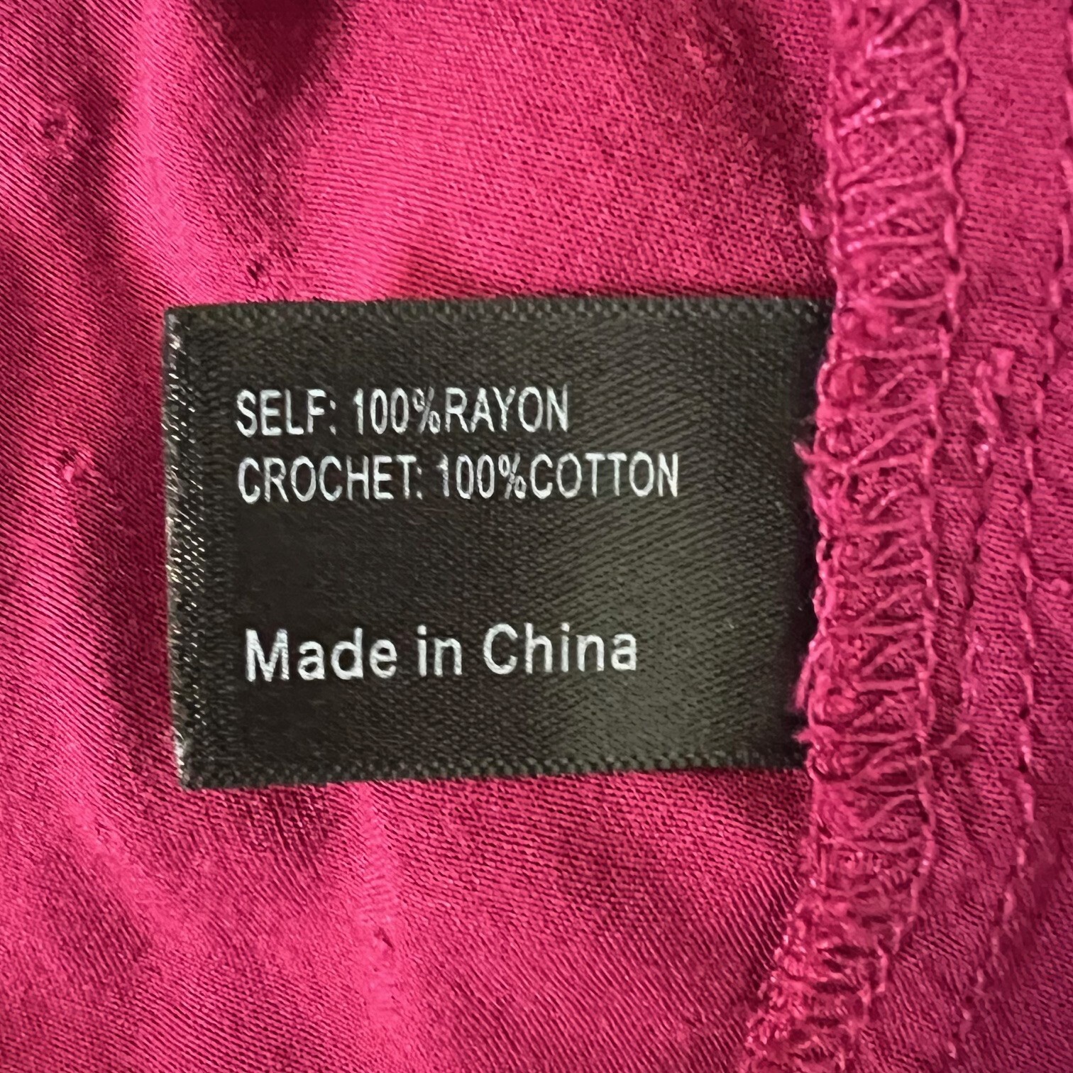 Lane Bryant Womens Swiss Dot Blouse Size 20 Raspberry Crochet Accents Boho
