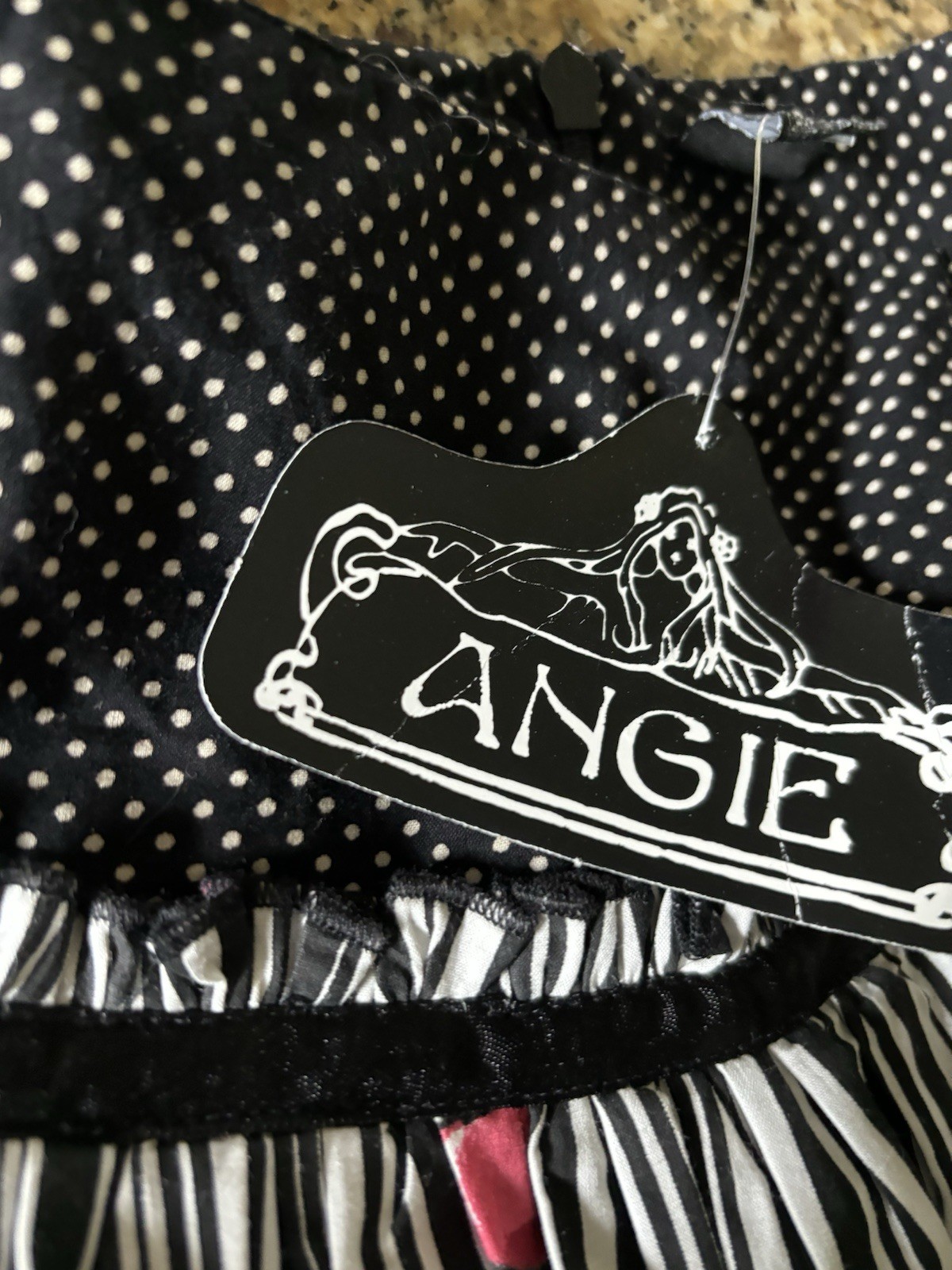 Angie Floral Black & Red Spring Mini Skirt Knee Length Size M Bow Cottagecore