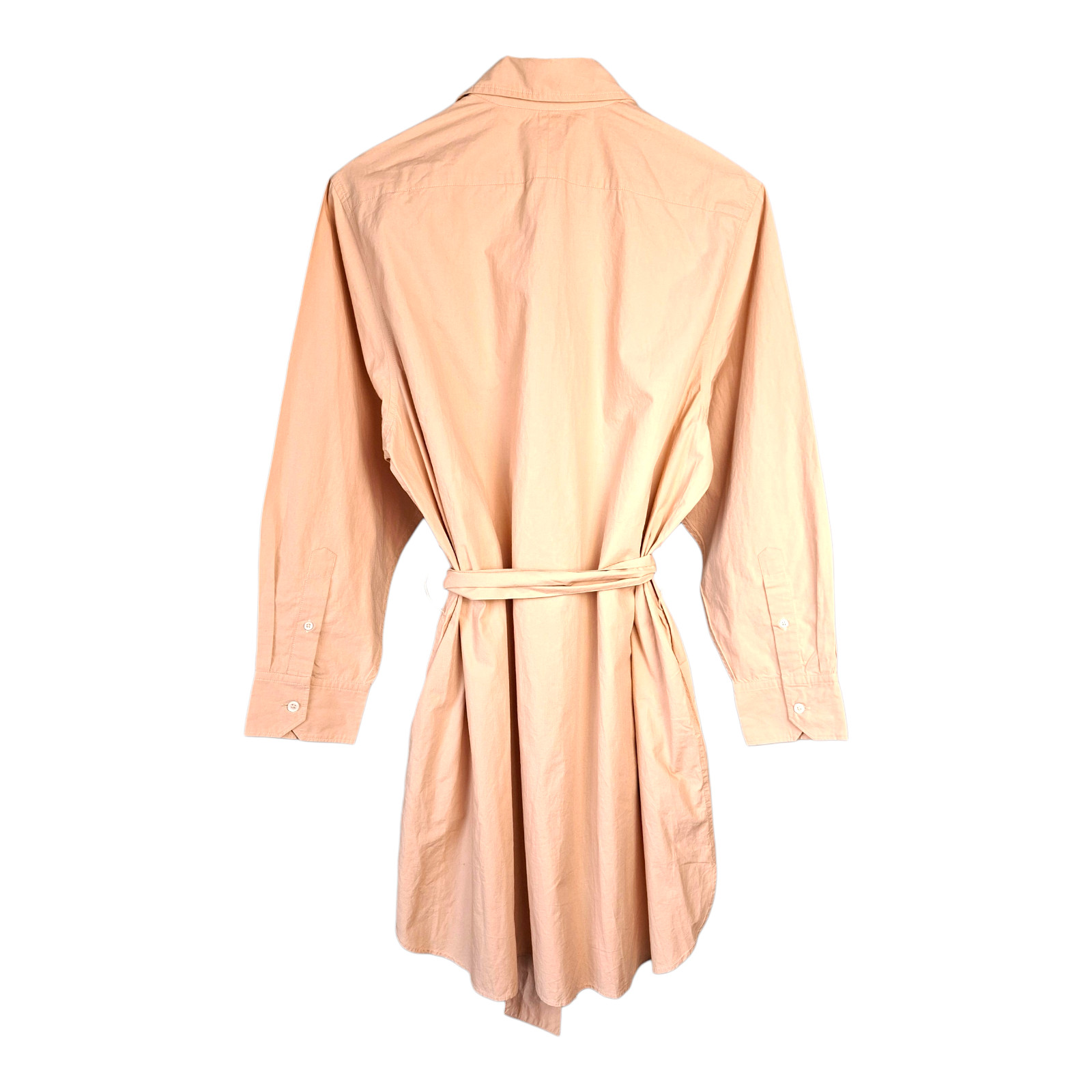Frances Valentine Cotton Poplin Shirt Dress Structured Oversized Belted M/L