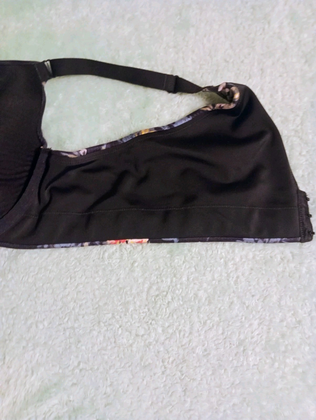 Cacique Bra 42C Lightly Lined Balconette Blue Floral Underwire