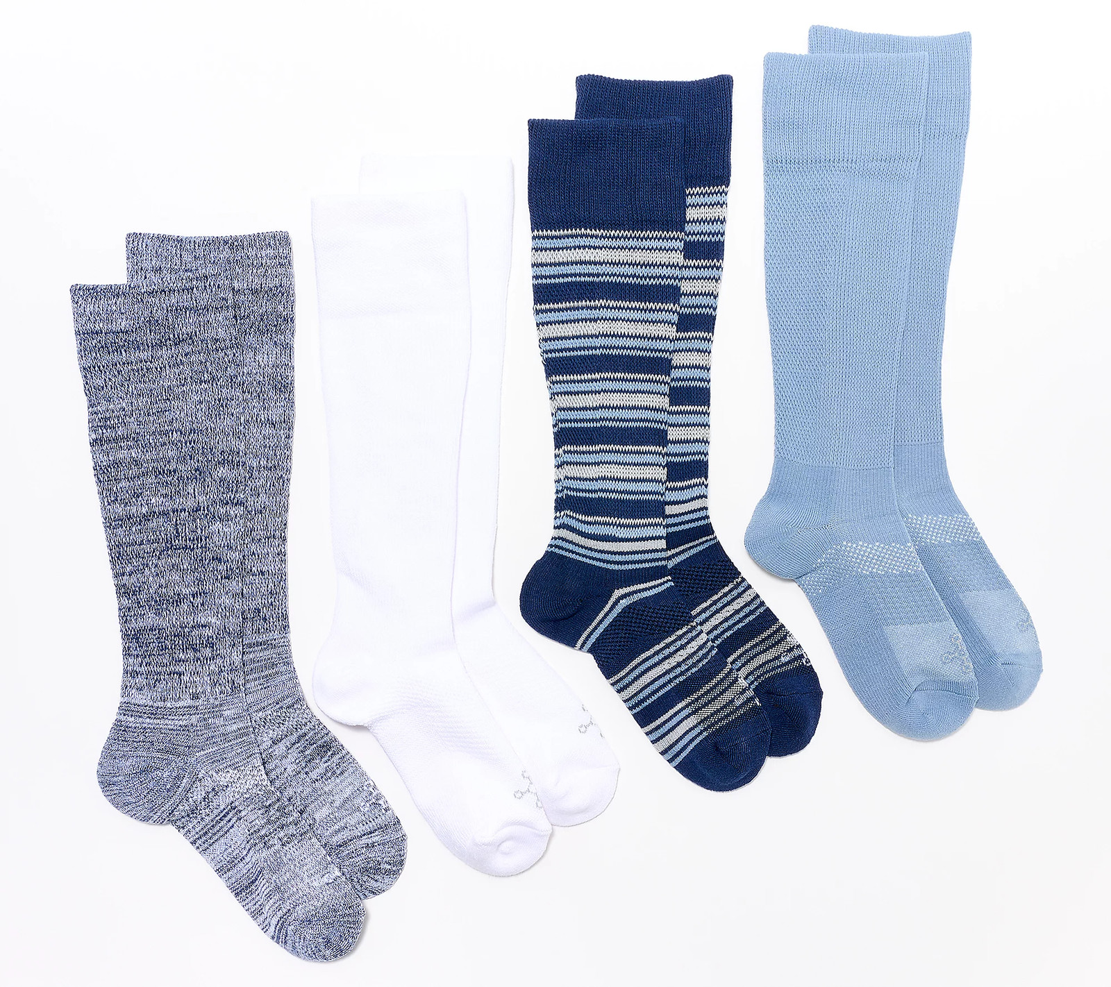 2 Pack Tommie Copper 4Pk UltraTemp & Ultraguard WOTC Socks Blue Stripe – Medium