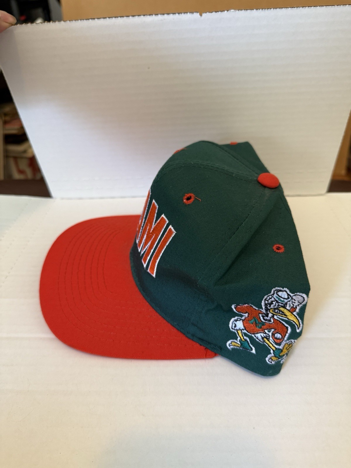 VINTAGE Miami Hurricanes Headway snapback UM football hat Big Logo