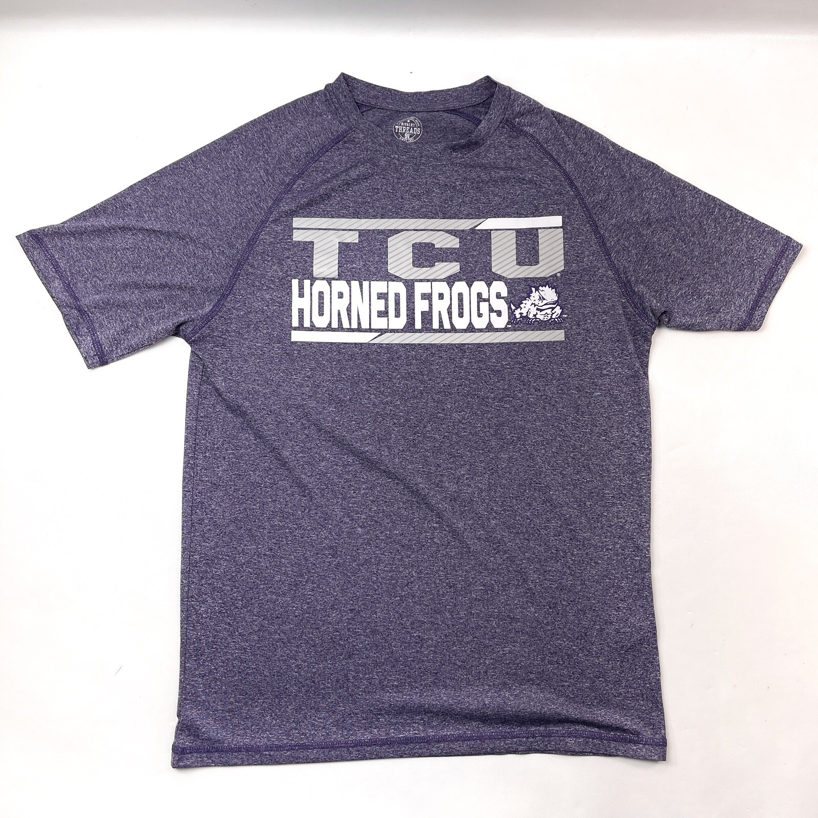 Rivalry Threads 91 TCU Horned Frogs Runnig Athletic Purple T-Shirt Men’s Size M