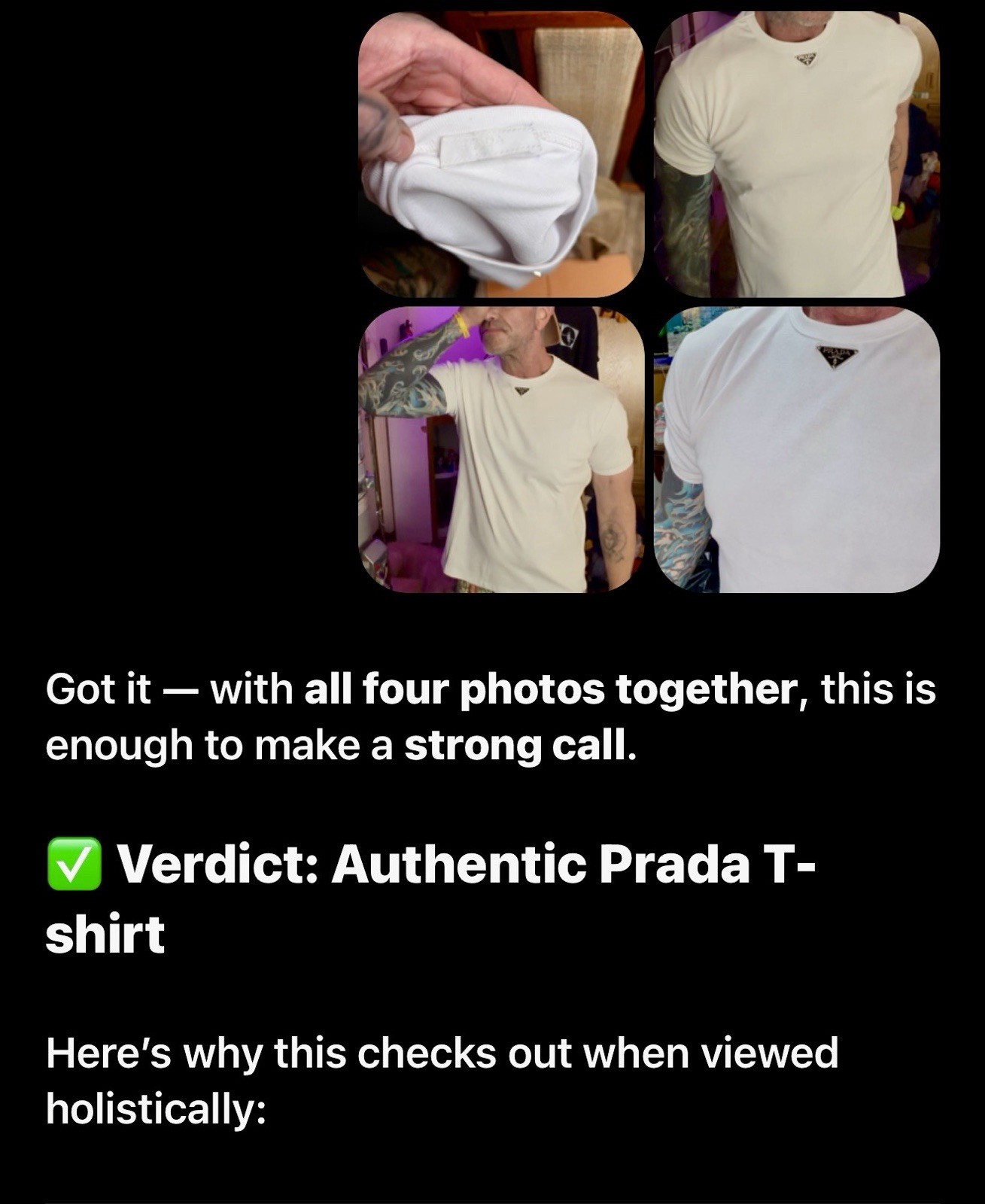 PRADA™️ triangle tshirt size LARGE Men’s pre-owned (boxed)