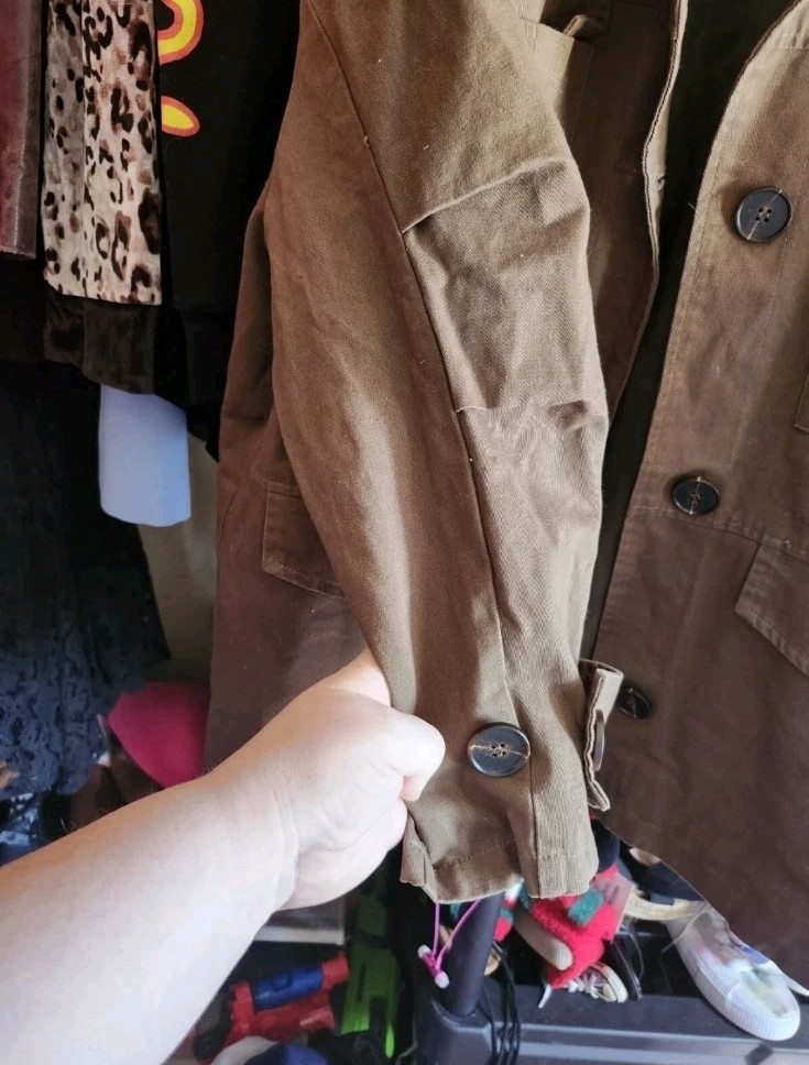 Lush Men Brown Button Up Jacket Large