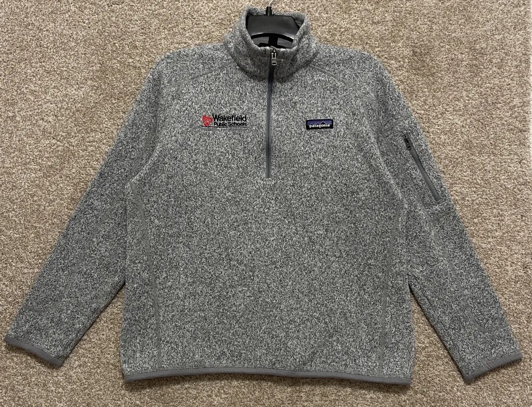 Patagonia Womens Size Large Gray Better Sweater 1/4 Zip Jacket Fleece LOGO 25617