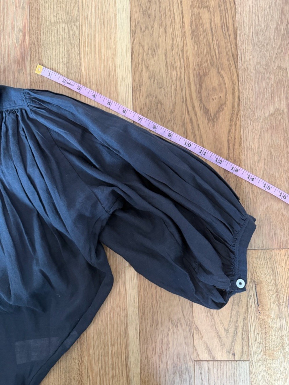 🖤 Madewell Shirred Voile Button-Up Top Black XXS 🖤