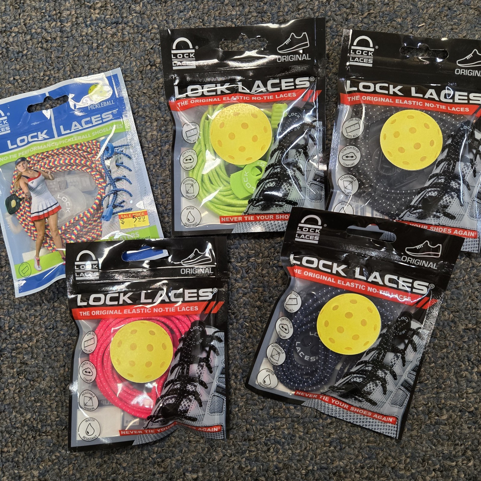 Lock Laces Elastic No Tie Shoelaces One Size Fits All, COLOR OPTIONS