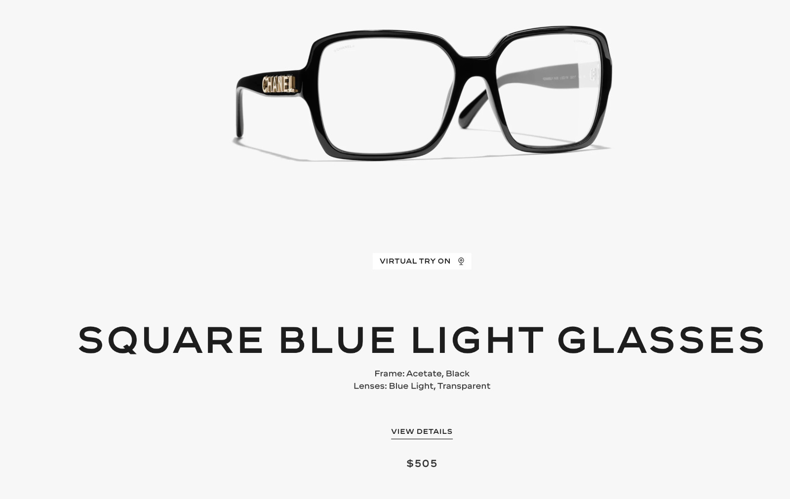 Brand New Chanel 5408 Women’s Transparent Black Acetate Eyeglasses