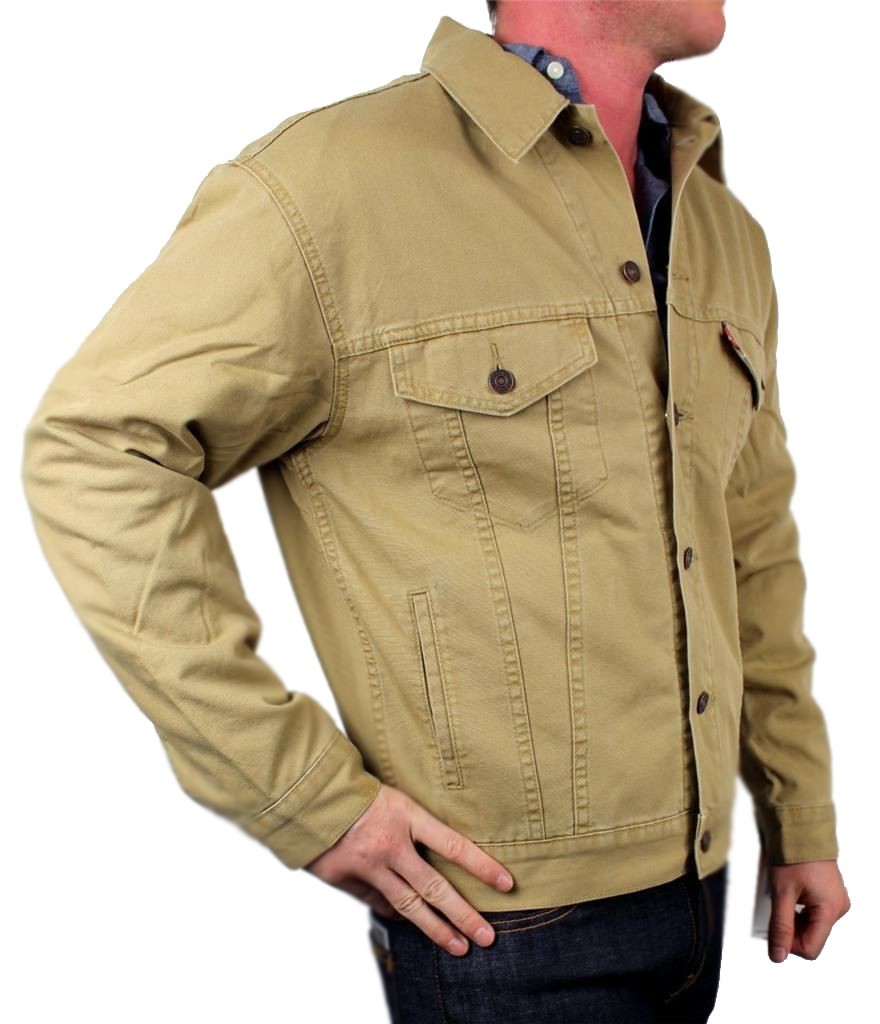 NEW NWT LEVI’S MEN’S PREMIUM CLASSIC COTTON BUTTON UP BROWN JACKET 7051800716
