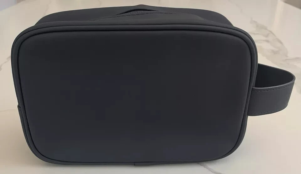 Prada Luna Rossa Ocean Pouch Charcoal Black Travel Toiletry Bag with Dust Bag