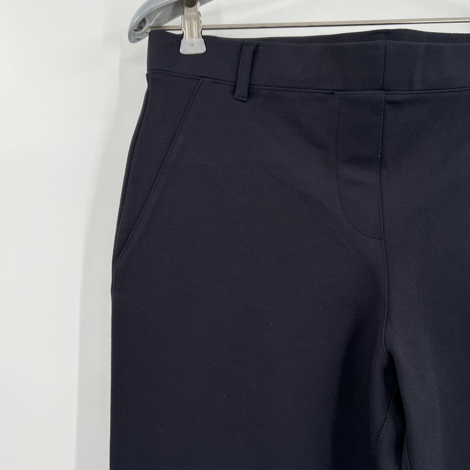 Quince Women’s Black Ultra-Stretch Ponte Pants Straight Leg M Regular 30″ Career