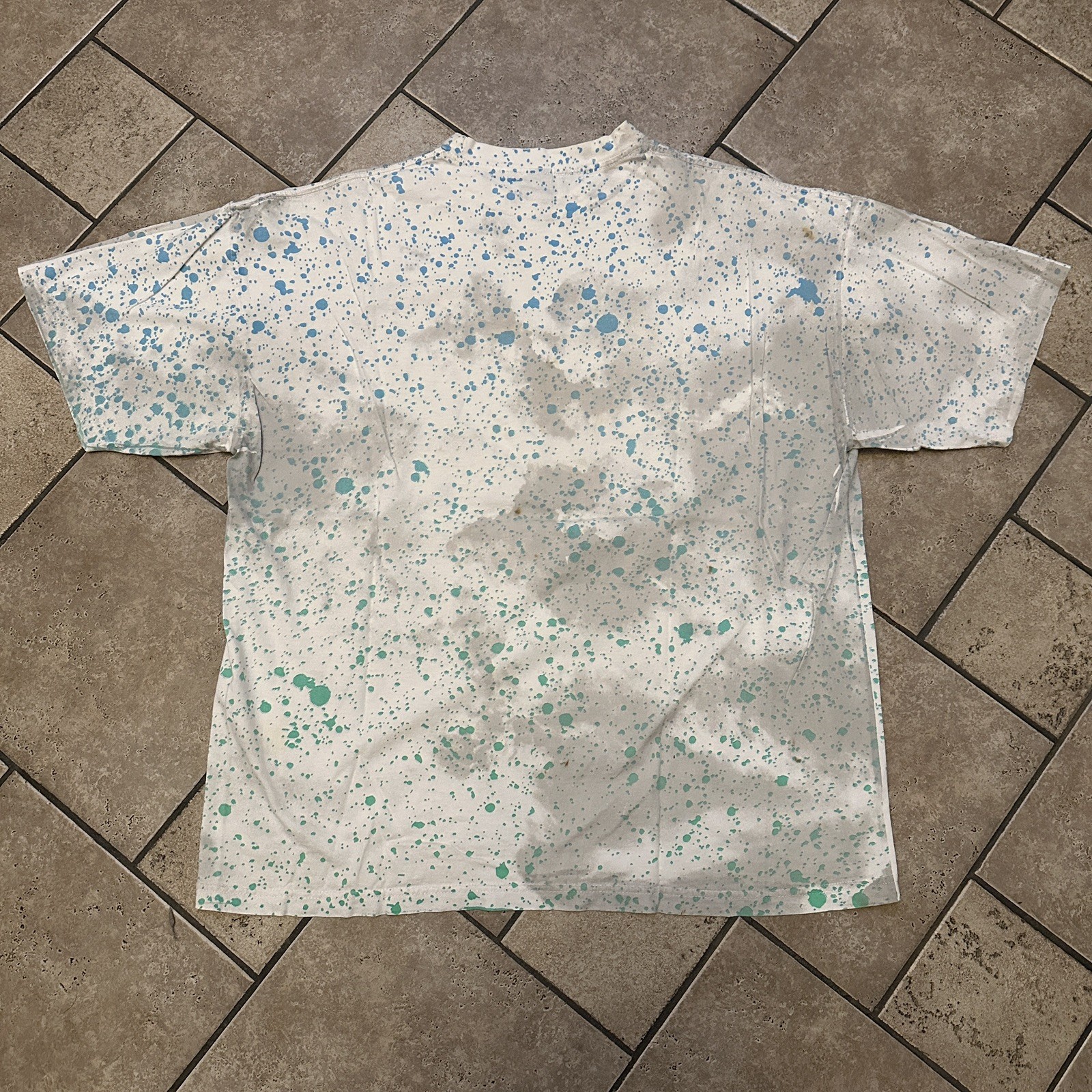 Y2K Rogue Status Awol Paint Splatter AOP Skate Gun T Shirt Men Medium Rob Dyrdek