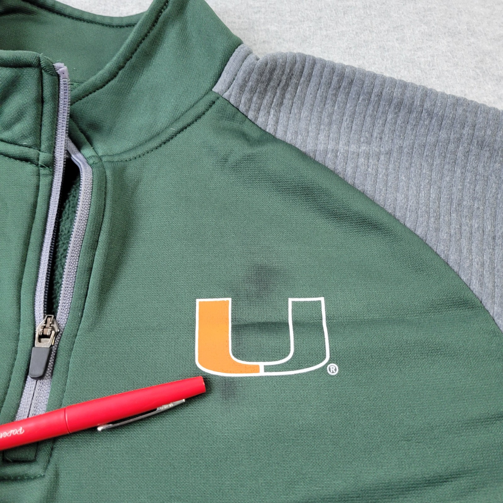 Miami Hurricanes Knights Apparel 1/4 Zip Pullover Mens Small 34/36 Performance