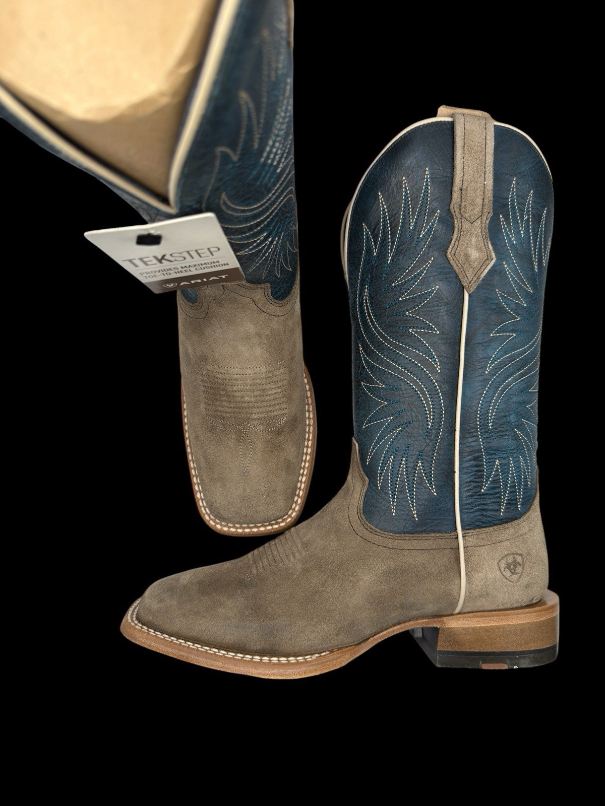 Ariat Circuit Rockridge Western Roughout Boot Size 8.5