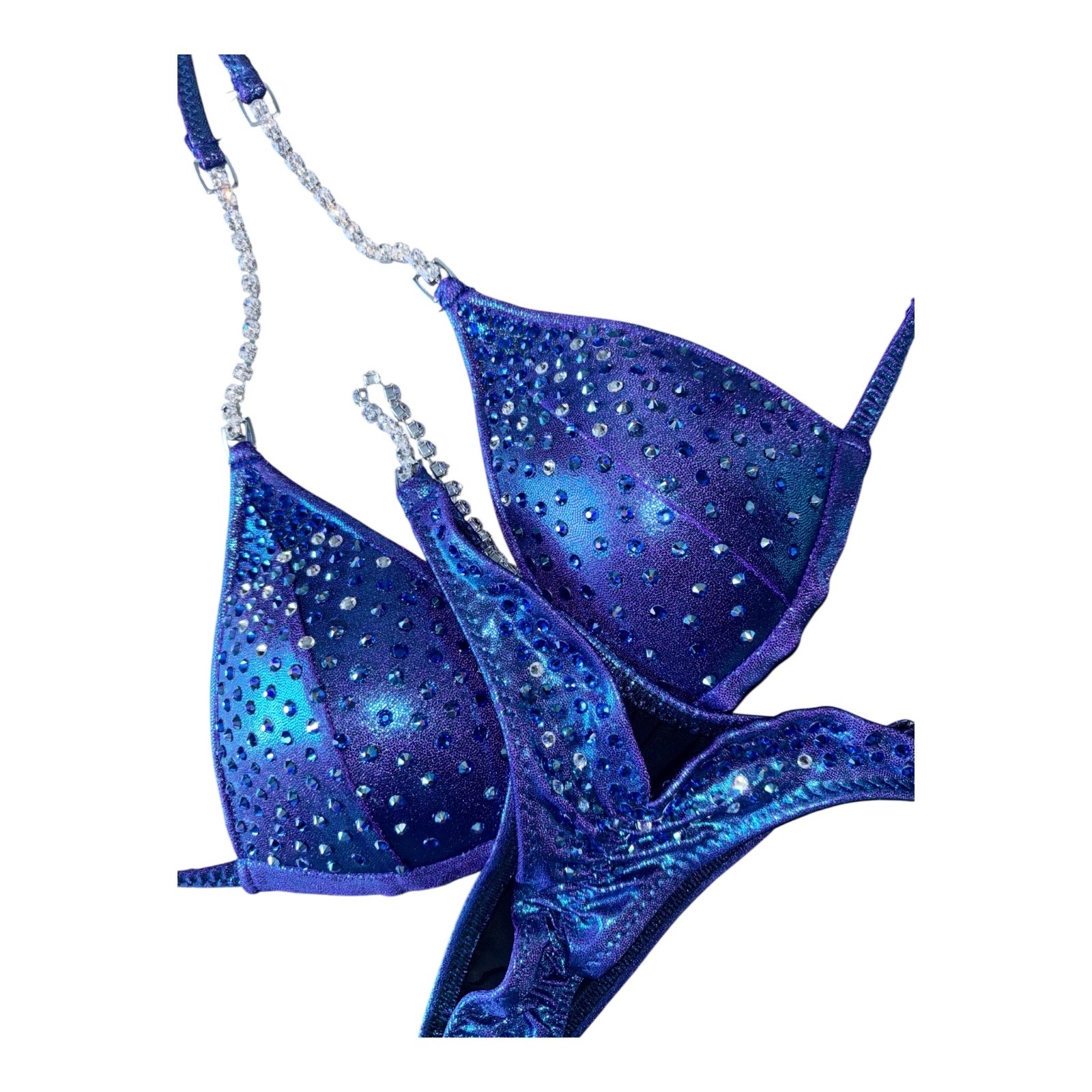 READY TO SHIP Blue Competition Bikini | NPC Wellness & Bikini Stage Suit XS/S
