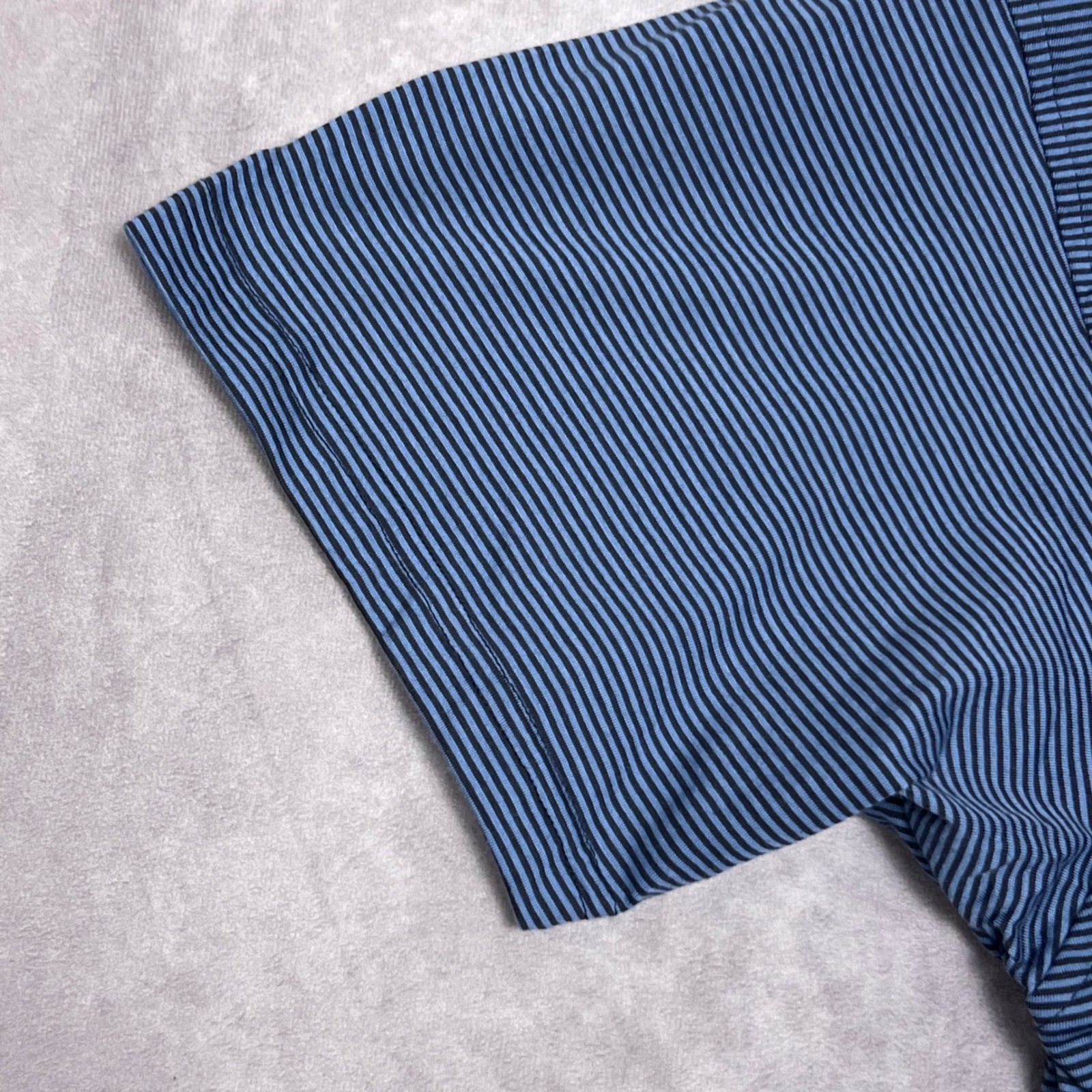 Blue Generation Polo Shirt Mens 4XL Blue Striped NWT Short Sleeve Casual