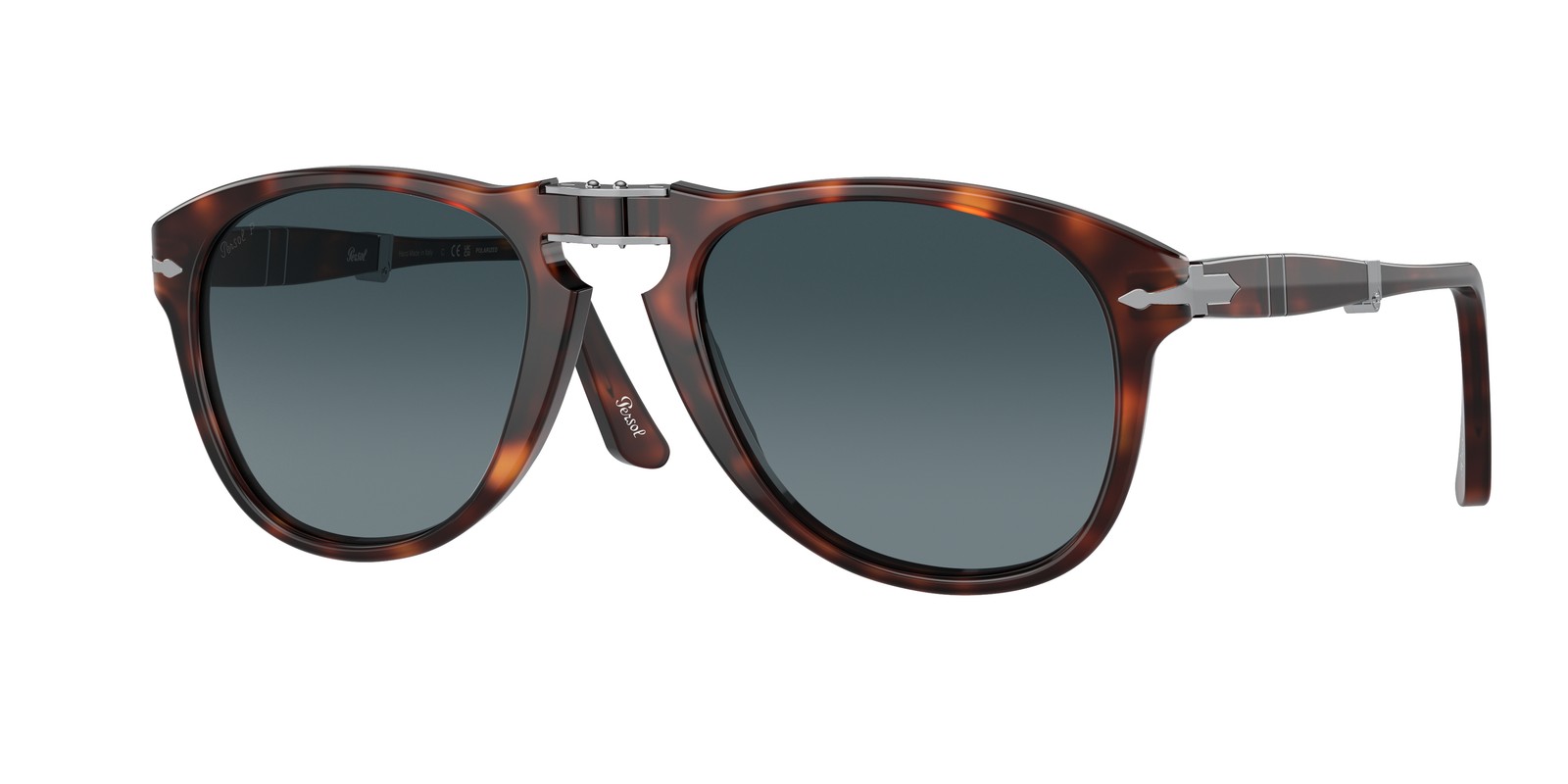 PERSOL PO0714 24 S3 Havana Gradient Blue Polarized 54 mm Men’s Sunglasses