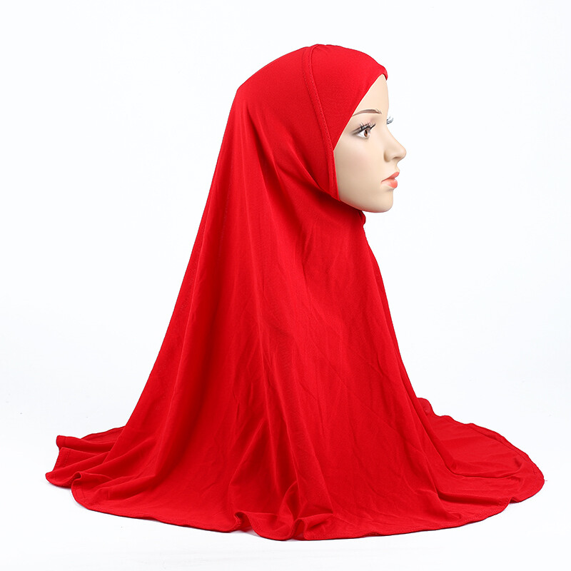 One Piece Full Coverage Long Head Scarf Wrap Solid Color Women Shawl