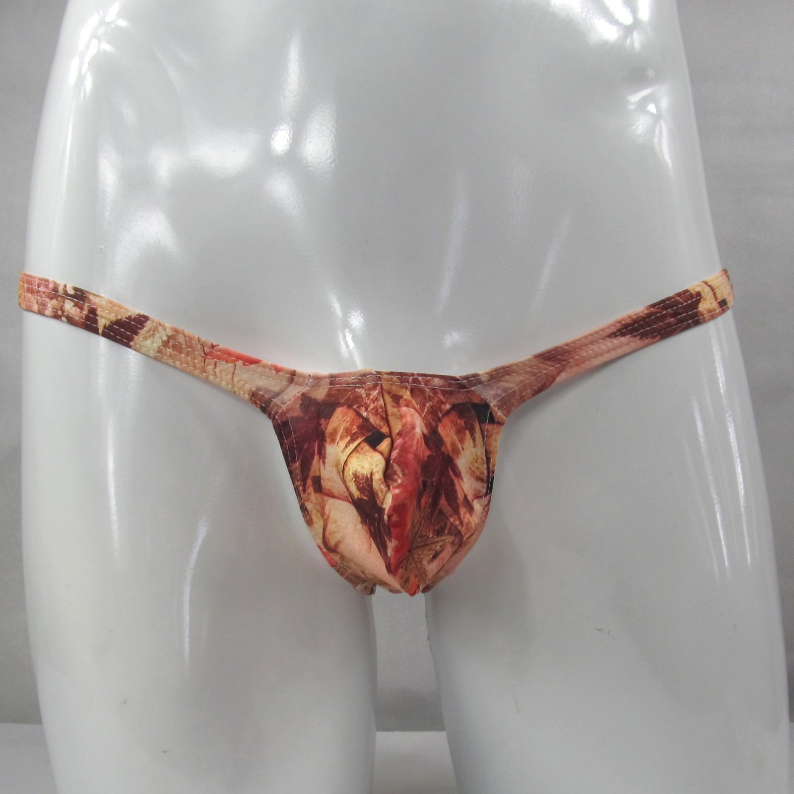 K403 P Mens Grape Smugglers String Thong Contoured Pouch Penguin Maple Leaves