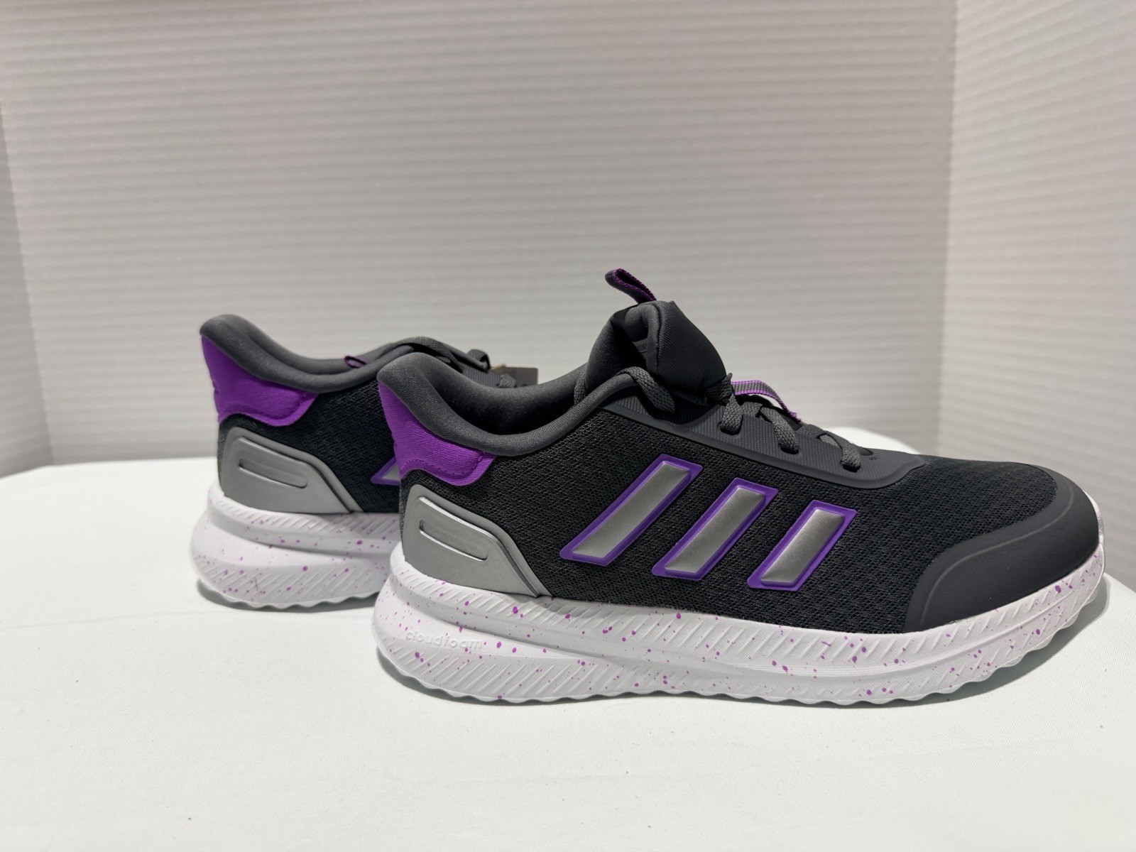 adidas X_PLRPATH K Unisex Kids Sneakers US 6.5 Gray Purple White Mesh Rubber