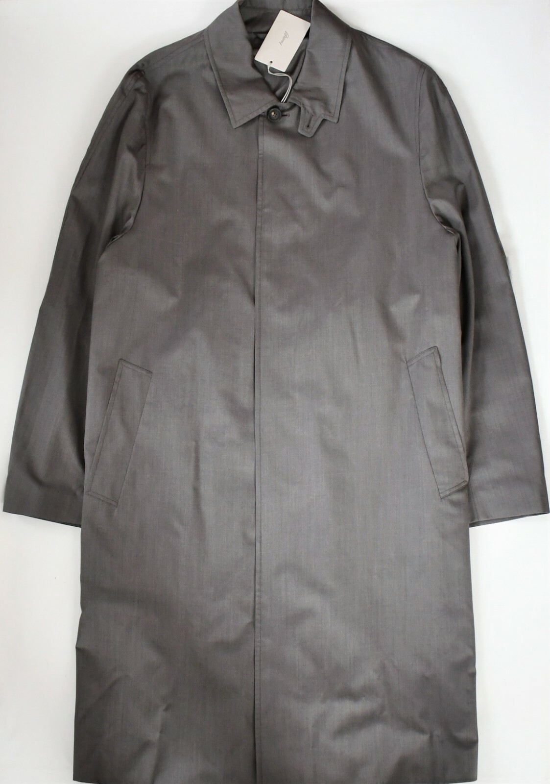 $3600 New BRIONI Gray Wool Silk OVERSIZED FOLDABLE TRAVEL CAR COAT XL