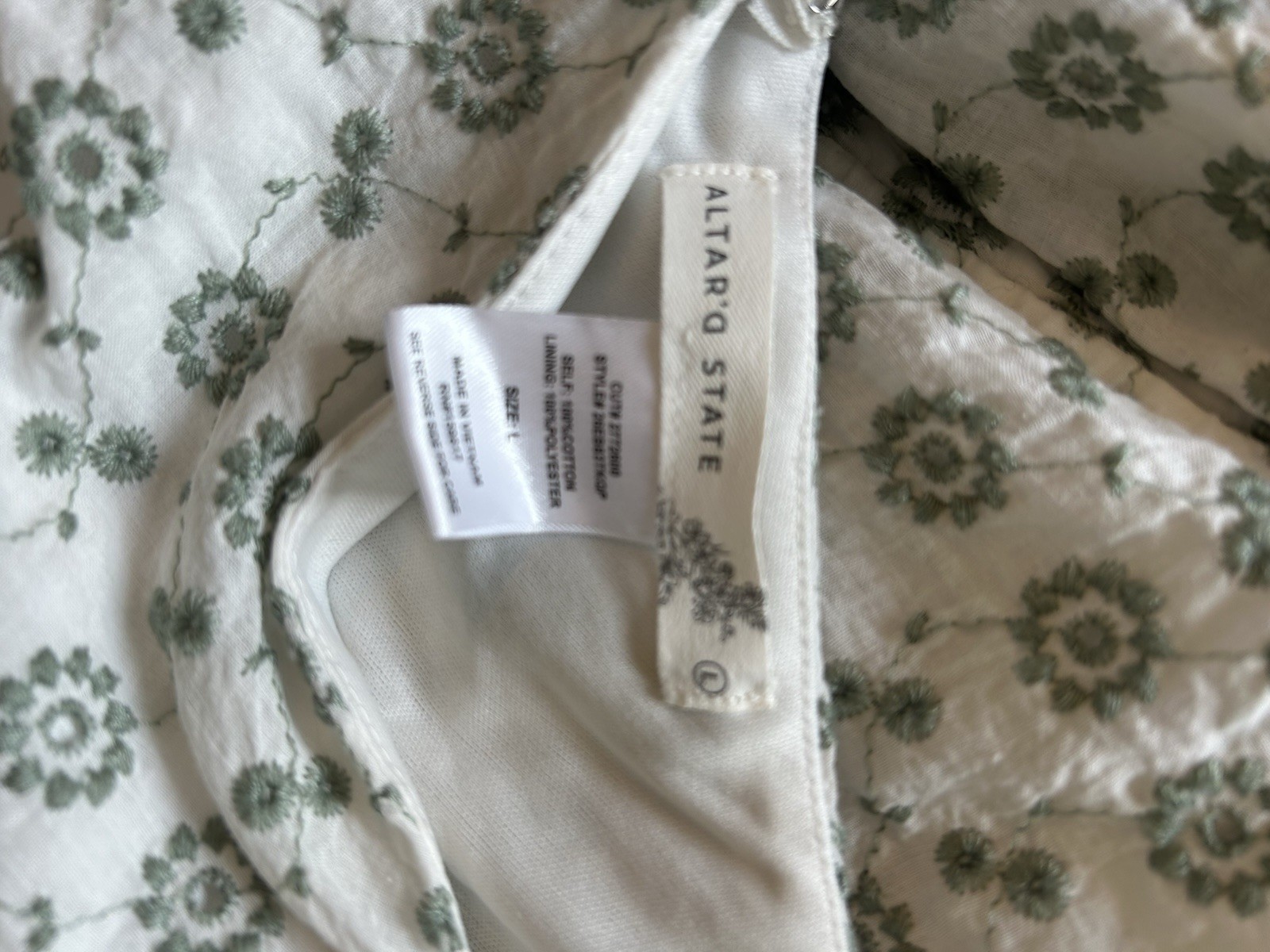 Altr’d State Embroidered Battenberg Lace dress Size large