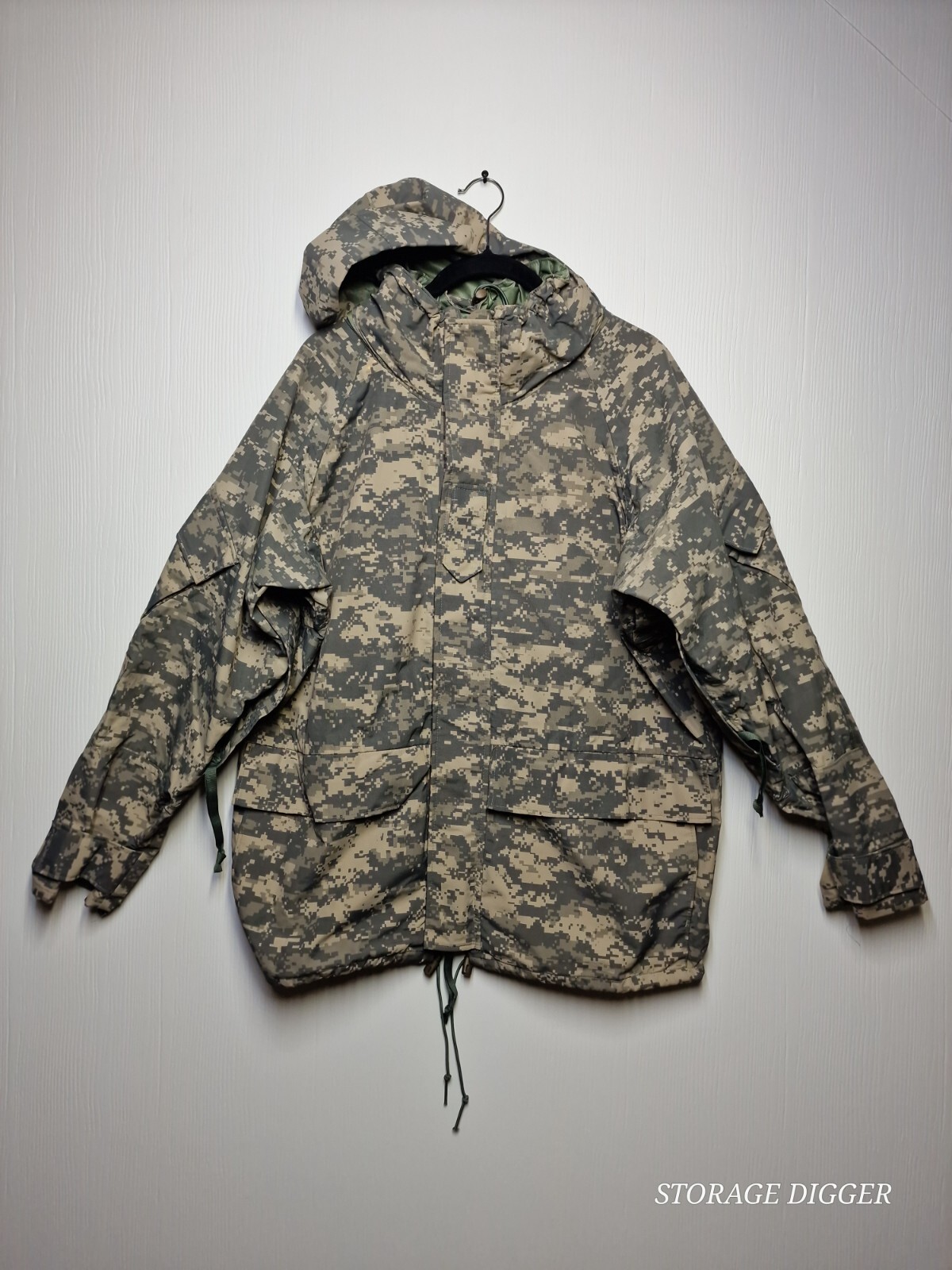 Tru-Spec Jacket Men Medium Green 100% Nylon Camo Lined Digital Camouflage Hooded