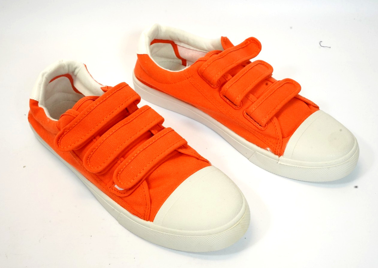 Bob Barker Orange Sneakers Size 10 Men Prison Inmate Shoes canvas Gripper Bob