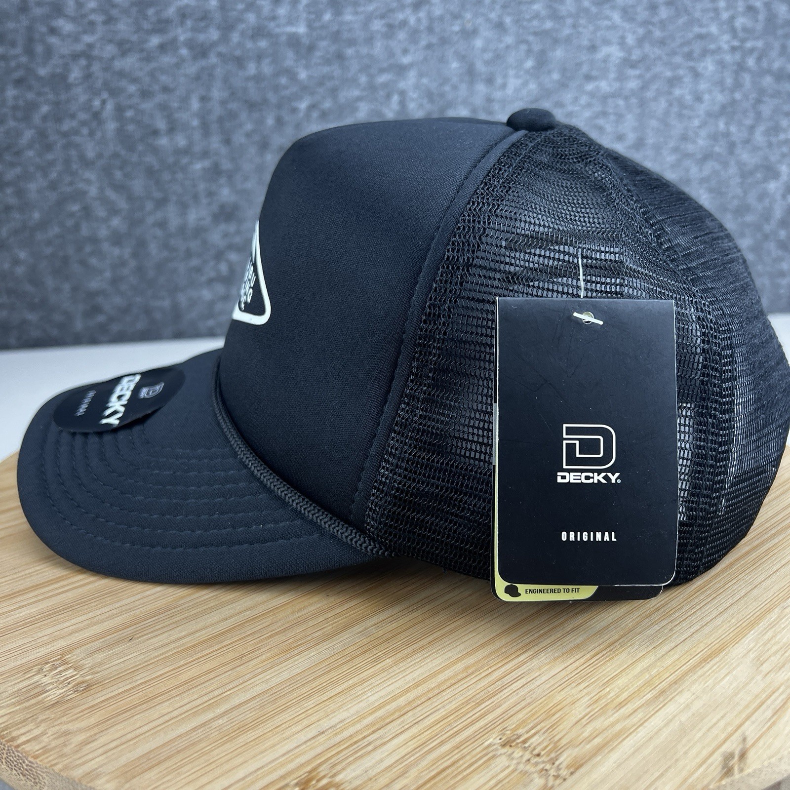New Malibu Surfing Assoc. Trucker Hat Cap Snapback OSFM Decky Black Mesh Rope