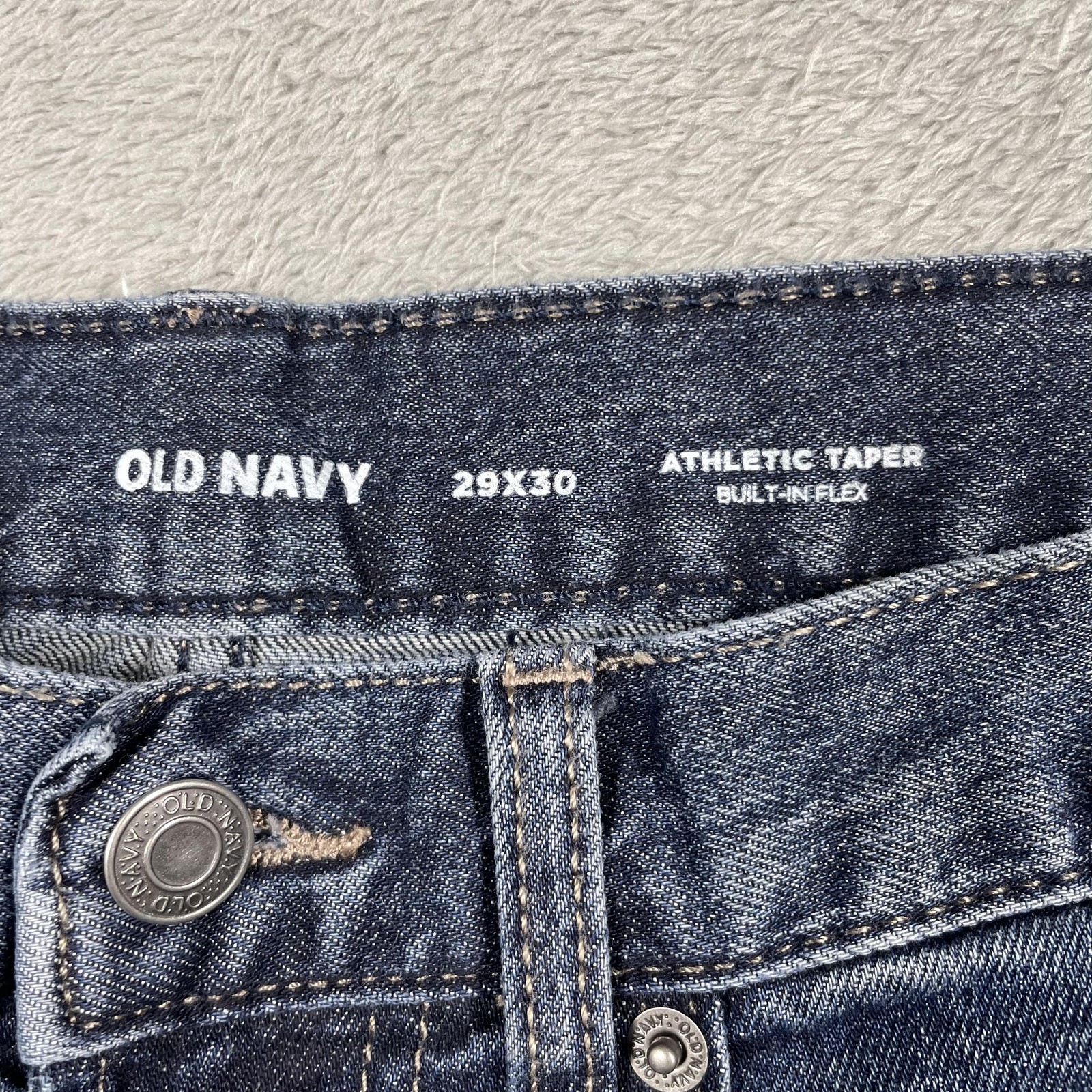 Old Navy Jeans Mens 29×30 Blue Tapered Athletic Denim Medium Wash Built-In Flex