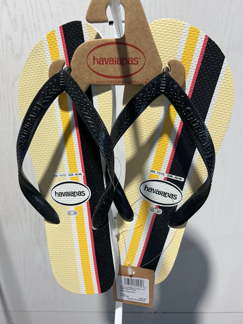 Havaianas Top Nautical Stripes White/Black Sandal Men EU sizes 39/40-45/46 NEW!