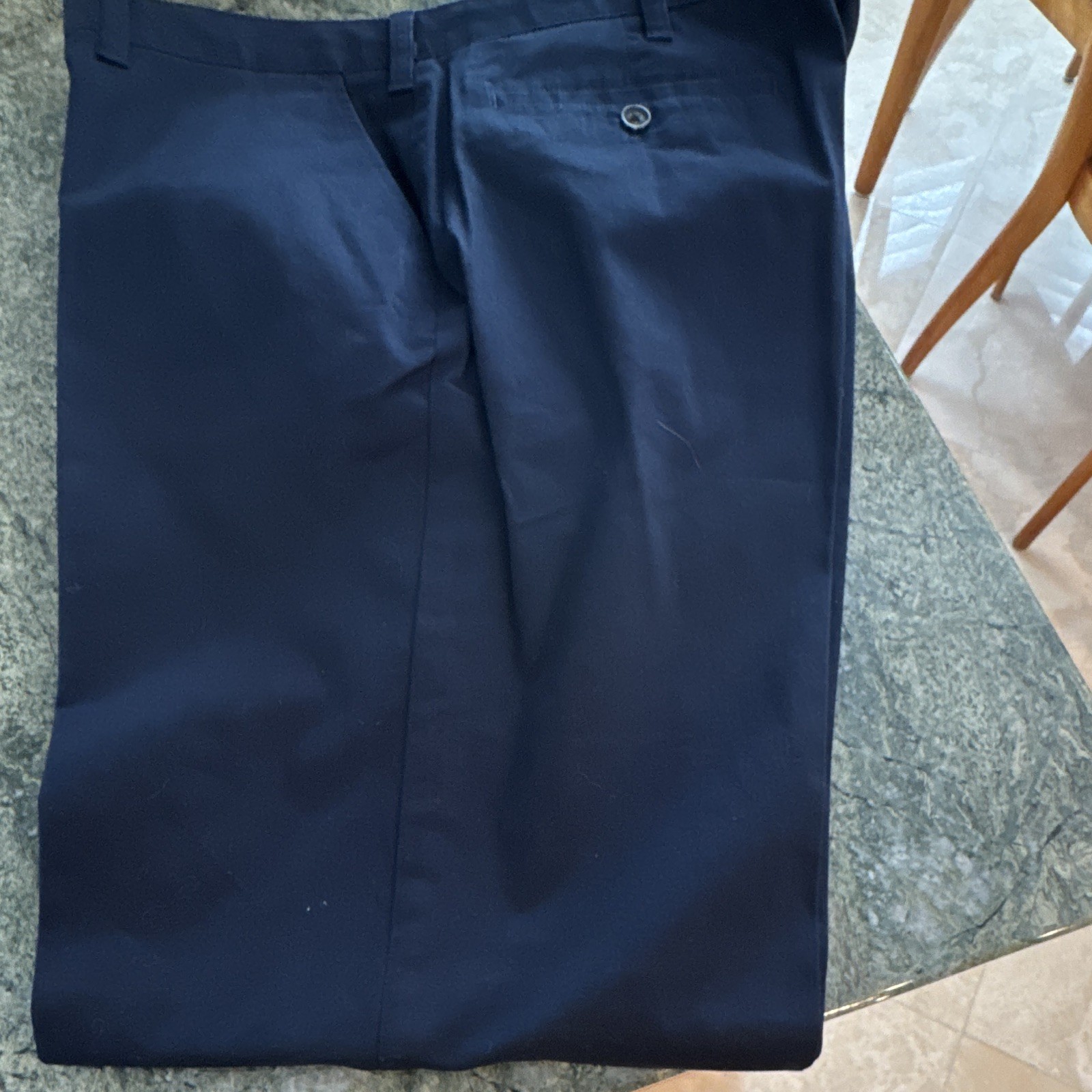 Nautica Men’s Navy Solid Cotton Twill Chino Pants Tailor Fit Beacon Pant