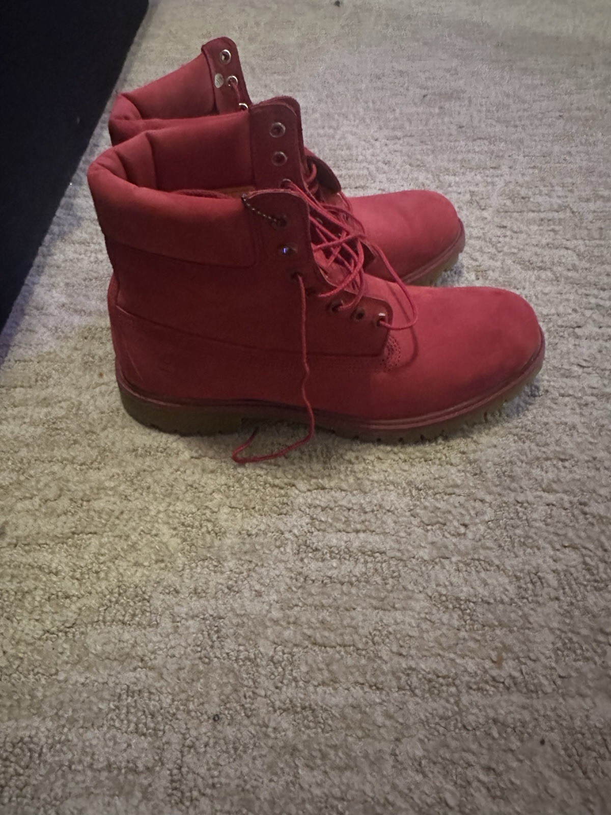 TIMBERLAND A13HV 6” Premium Boot Red NUBUCK Primaloft 7 Mens