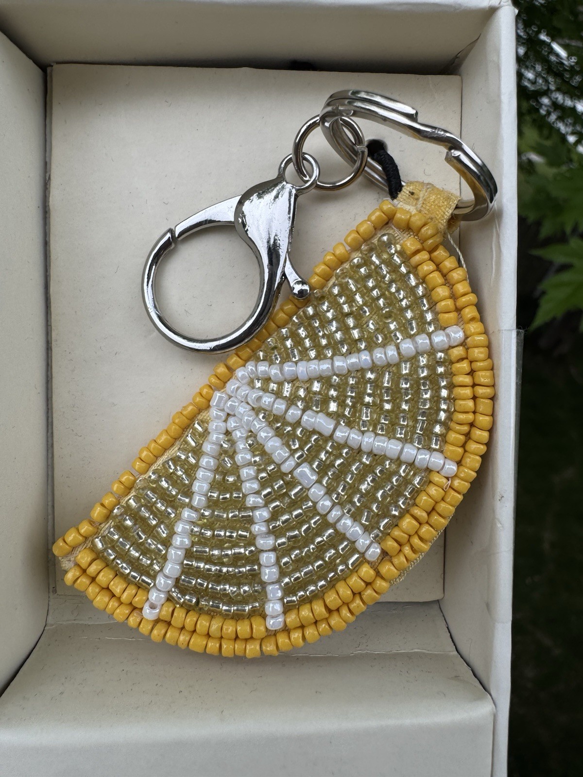 Sol And Mer Lobster Beaded Wristlet Clutch Purse w/Lemon Keyring Charm 2PC India